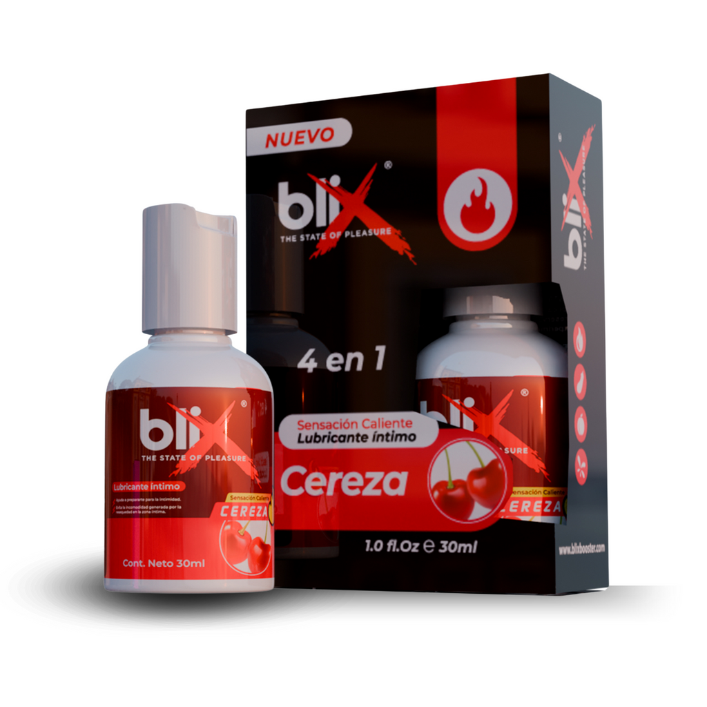 Lubricante Blix Sensación Caliente Sabor Cereza