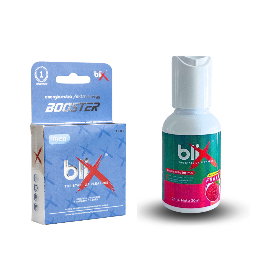 Combo Blix Lubricante Sensación Caliente y Potenciador Sexual