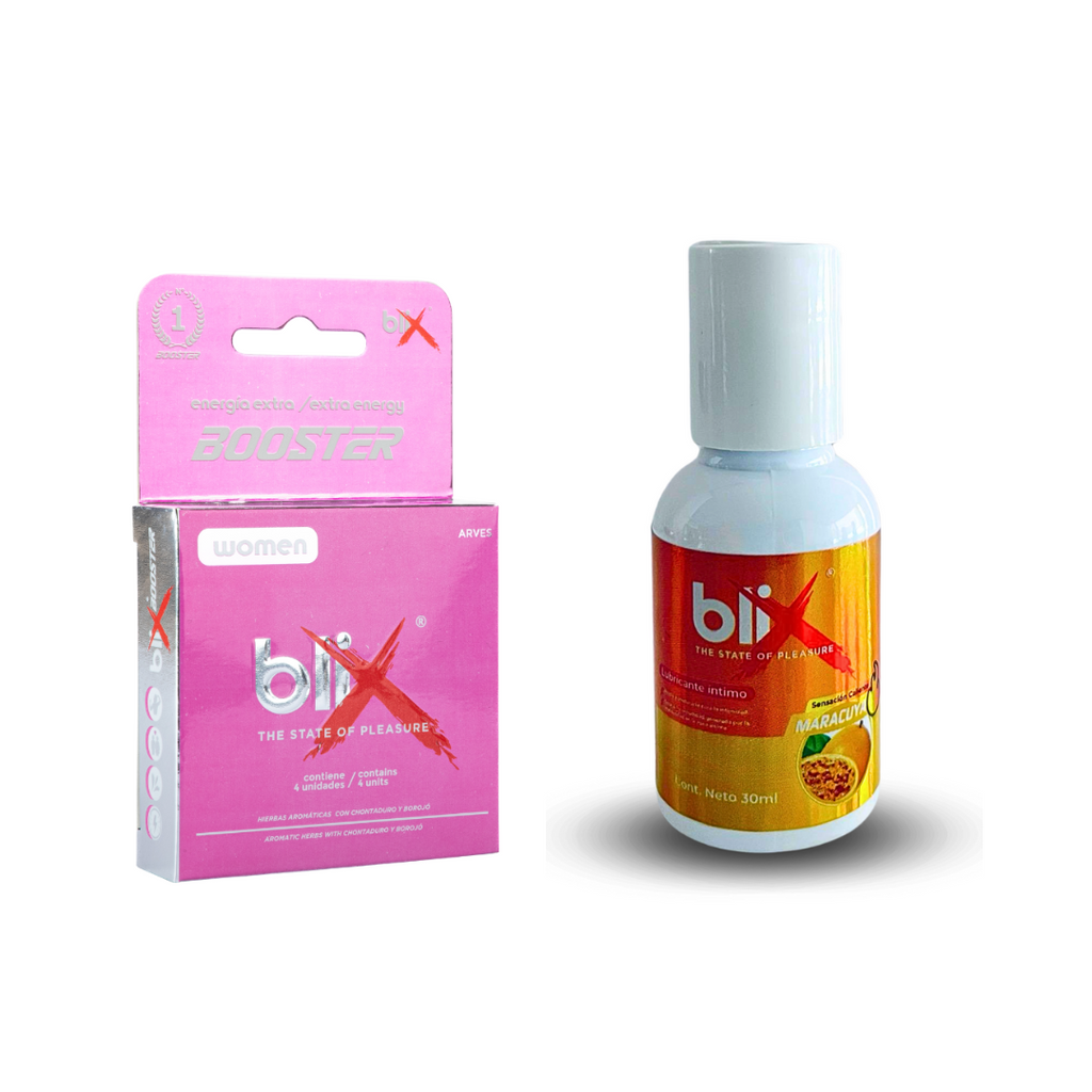 BliX Booster para Hombre o Mujer y Lubricante Comestible Saborizado